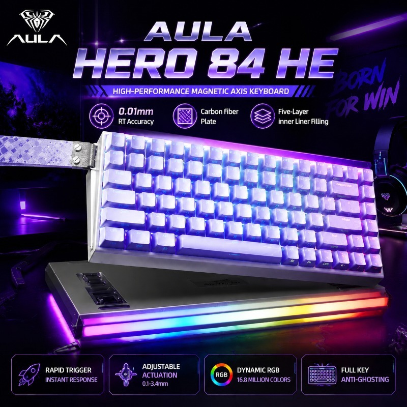Gaming Keyboard Magnetic Switches - لوحة مفاتيح ألعاب ميكانيكية مغناطيسية AULA