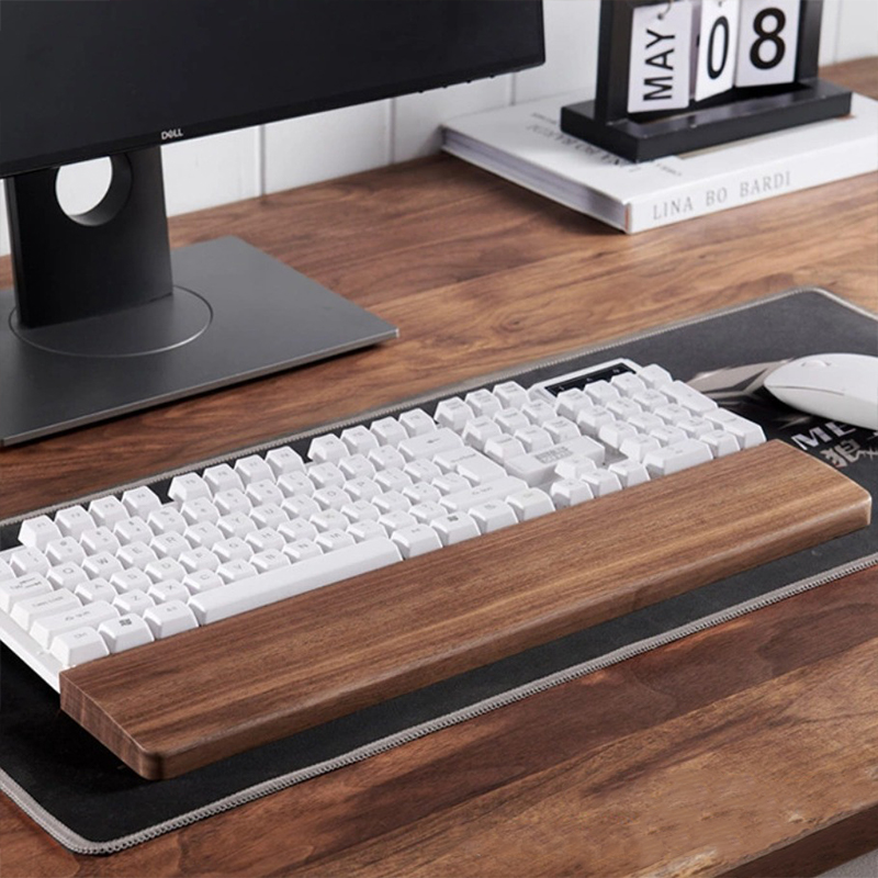 Wrist Rest Wood - 30/36/44 سنتيمتر الصلبة الجوز لوحة المفاتيح