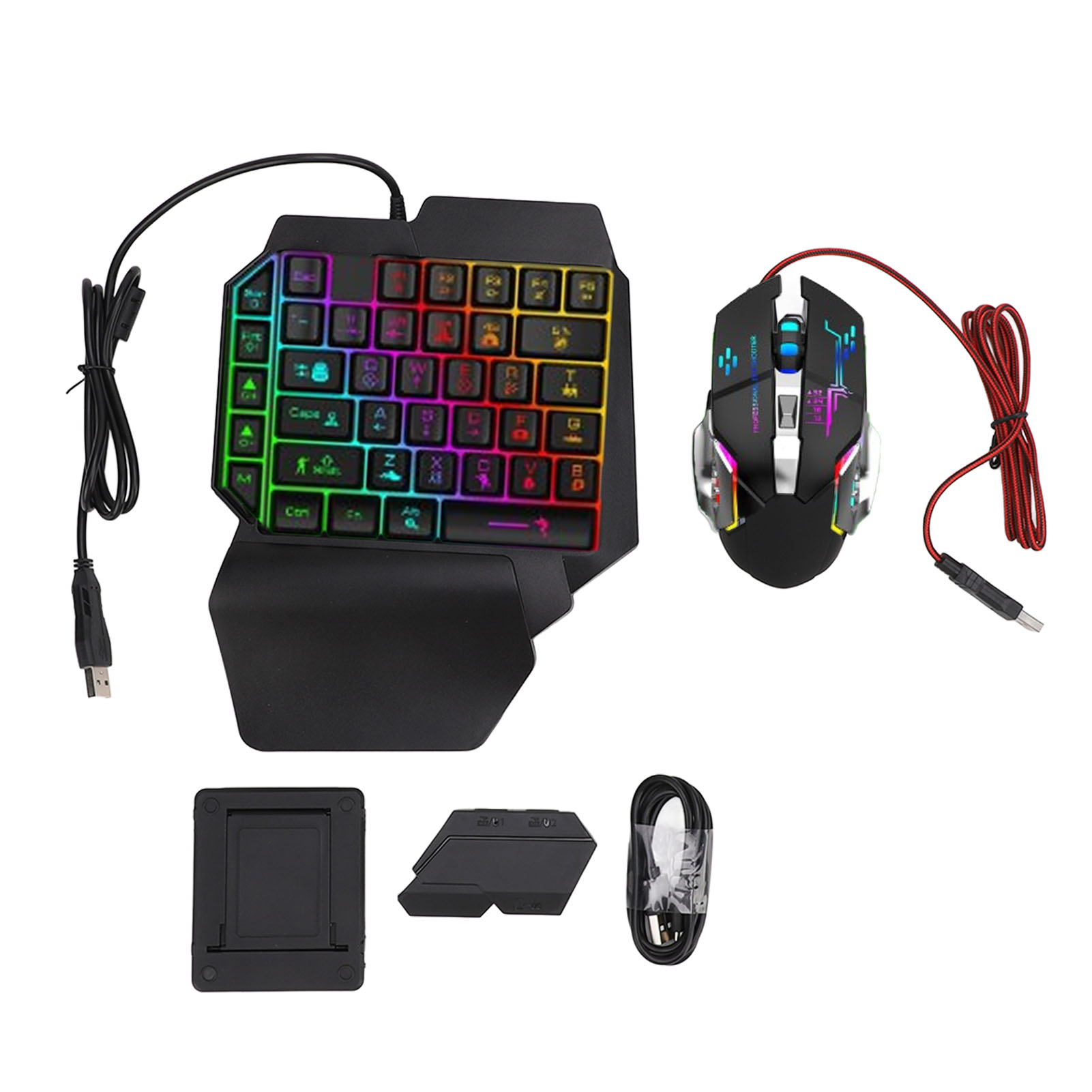 Gaming Keyboard Mouse Combo - مجموعة محول لوحة مفاتيح وفأرة، لوحة