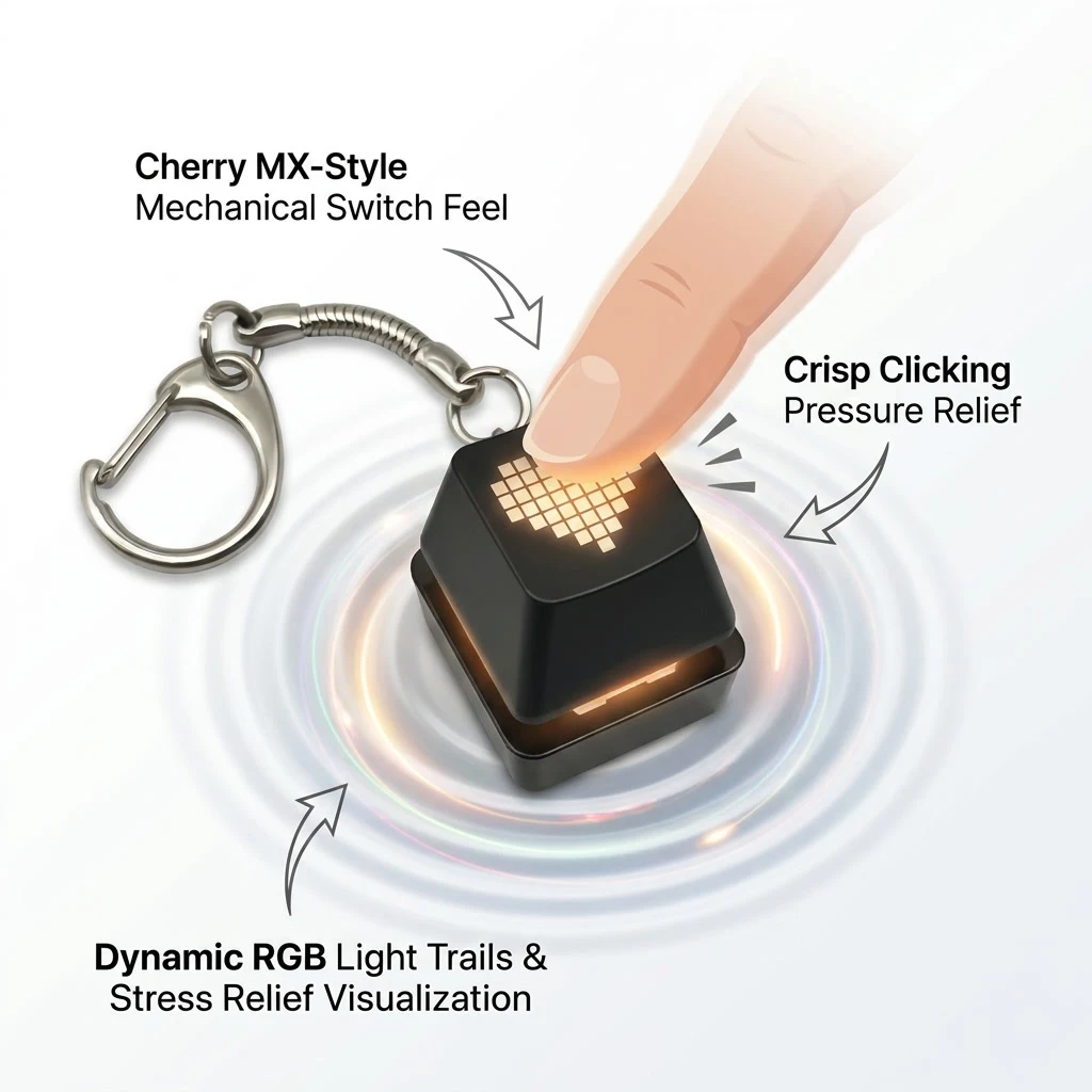 Mechanical Switch Tester - لوحة مفاتيح RGB صغيرة على شكل