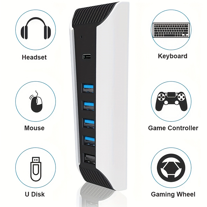 موزع USB 5 في 1 لجهاز PS5، محو - مراجعة Gaming Keyboard Splitter وسعره