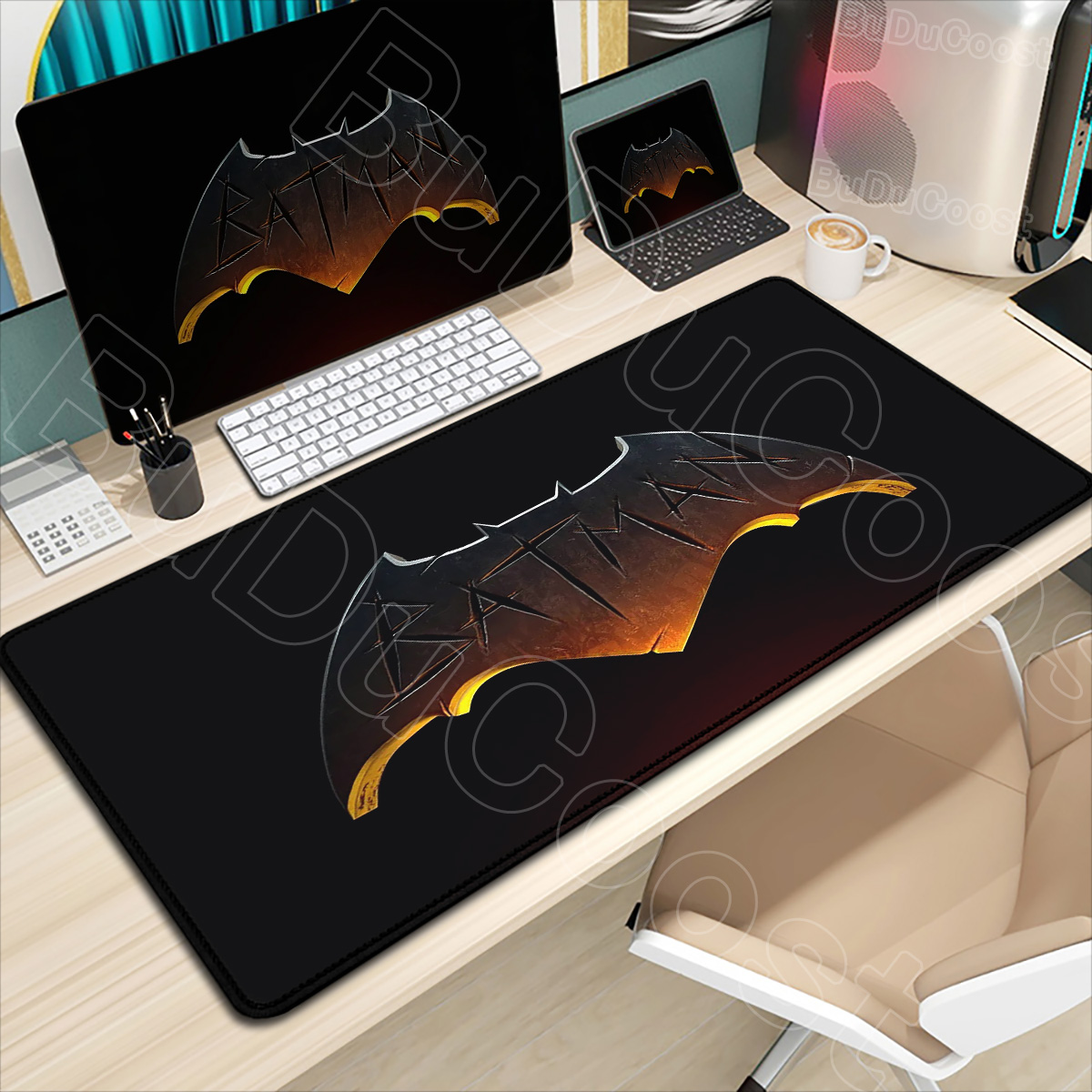 B-Batman ماوس الوسادة HD كبير  - مراجعة Gaming Keyboard Higround وسعره