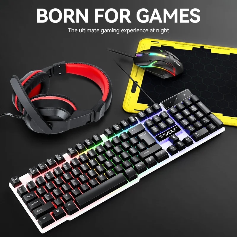 مجموعة لوحة مفاتيح وفأرة USB ج - مراجعة Gaming Keyboard Mouse Combo وسعره